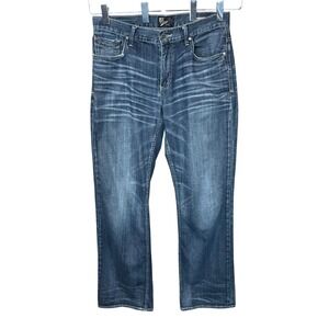 BKE Vintage Blue Welder Jeans Straight Leg Comfort Stretch Mens 34L